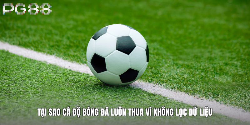 Tại sao cá độ bóng đá luôn thua vì không lọc dữ liệu